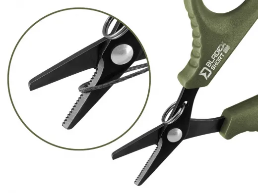 Delphin BladeX Short SS geriffelte Schere 9,5 cm