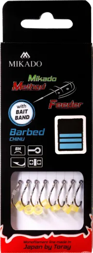 METHODE FEEDER BARBED CHINU RIG - MIT GUMMIBAND - HAKEN MIT WIDERHAKEN