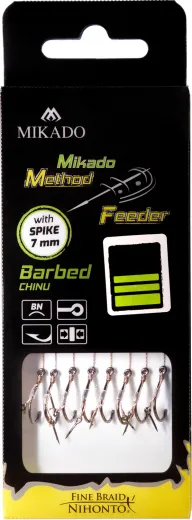 METHODE FEEDER BARBED CHINU RIG - MIT NADEL - HAKEN MIT WIDERHAKEN Gr. 14
