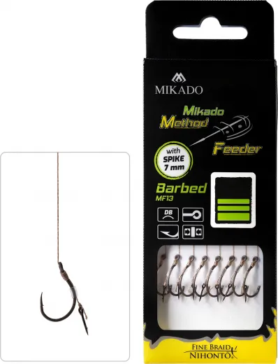 METHODE FEEDER BARBED MF13 RIG - MIT NADEL - HAKEN MIT WIDERHAKEN