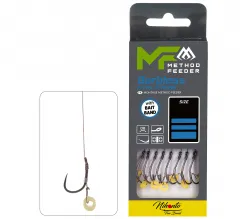 METHODE FEEDER BARBLESS X-TRA STRONG LEADER - MIT GUMMIBAND - HAKEN OHNE WIDERHAKEN Gr. 10